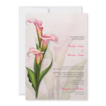 Convite para Casamento Calla Lily Pink