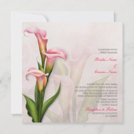 Convite para Casamento Calla Lily Pink