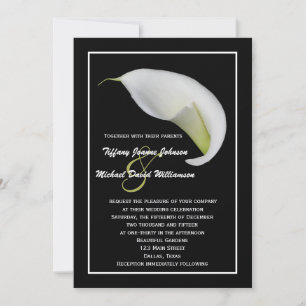 Convite para Casamento Calla Lily - White Calla Li