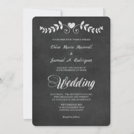 Convite para Casamento Cardíaco de Laurel Leaf Lea