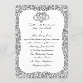 Convite para Casamento Cardíaco Infinito com Lente