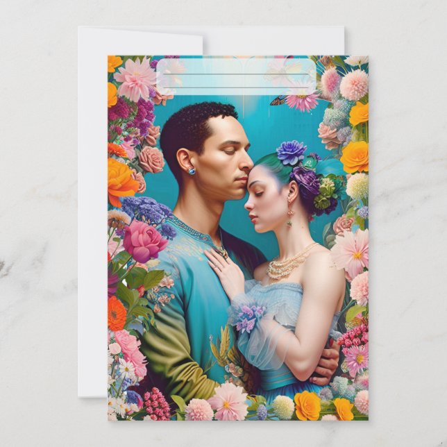 convite para casamento, carta de convite, noivado (Frente)
