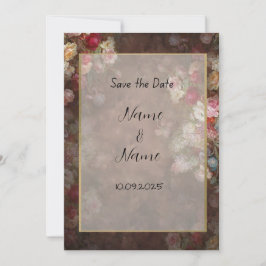 Convite para casamento castanho