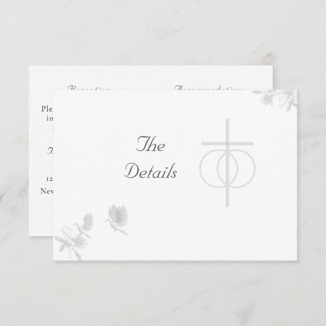 Convite para Casamento Católico de Unidade Nupcial (Frente/Verso)