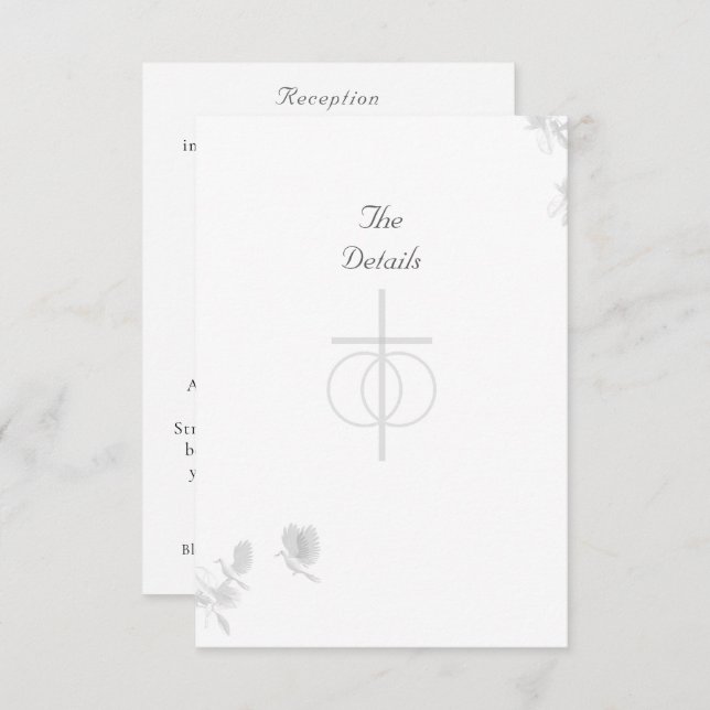 Convite para Casamento Católico de Unidade Nupcial (Frente/Verso)