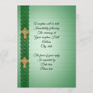Convite Para Casamento Celtic Cross Irish