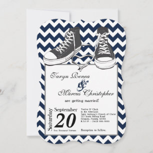 Convite para Casamento Chevron para Criadores de A