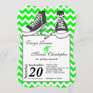 Convite para Casamento Chevron para Criadores de A