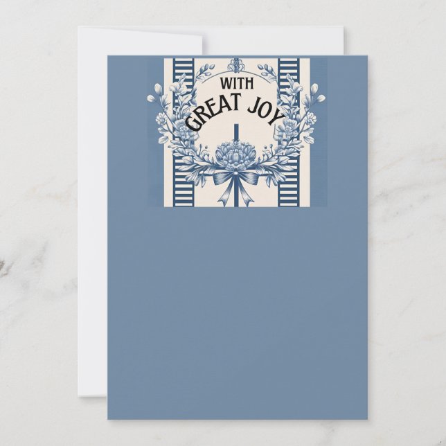 Convite para Casamento Chic Chinoiserie | Floral A (Frente)