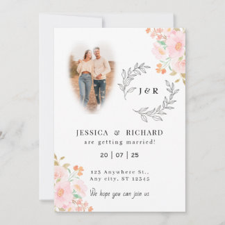 Convite para Casamento Chic Modern Boho