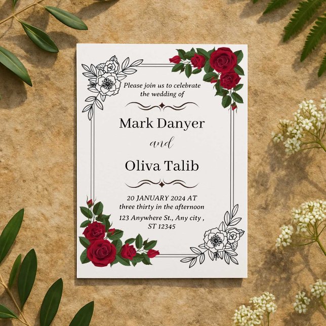 Convite para Casamento Chic & Na moda - Personaliz (Criador carregado)