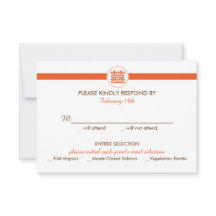 Convite para Casamento Chinês de Felicidade Dupla