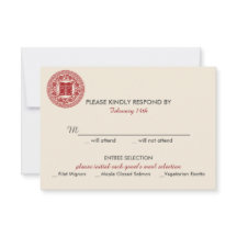 Convite para Casamento Chinês de Felicidade Dupla