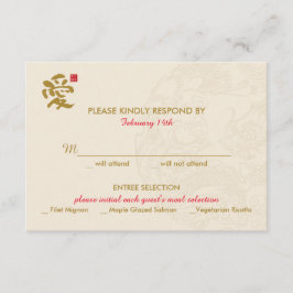 Convite para Casamento Chinês - RSVP