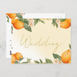 Convite para Casamento Citrus Orange Summer