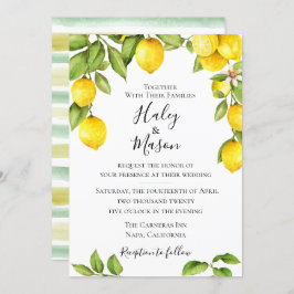 Convite para Casamento Citrus Orchard