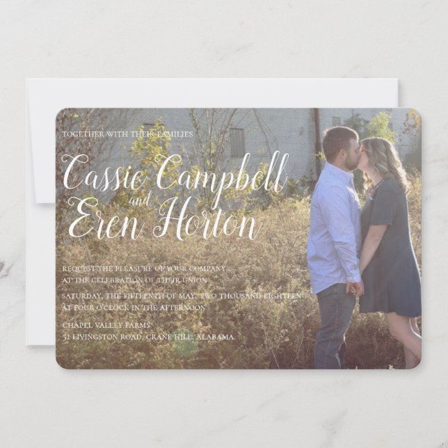 Convite para Casamento Clássico do Sul (Frente)