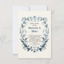 Convite para casamento Clássico Floral Watercolor