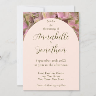 Convite para Casamento Clássico Pastel Rosa Hydran