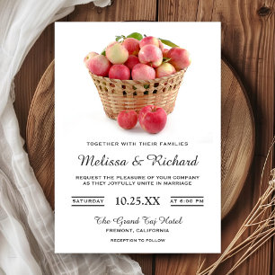 Convite para Casamento com a Apple Basket