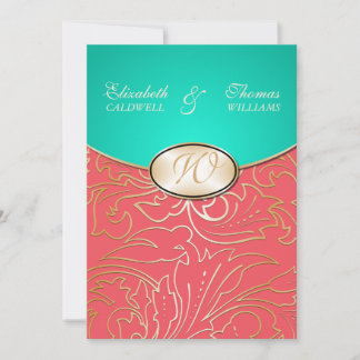 Convite para Casamento com Filigre Ouro Jazmene