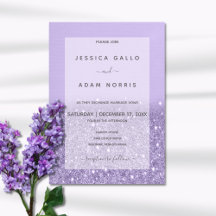 Convite para Casamento com Glam Moderno com lavand