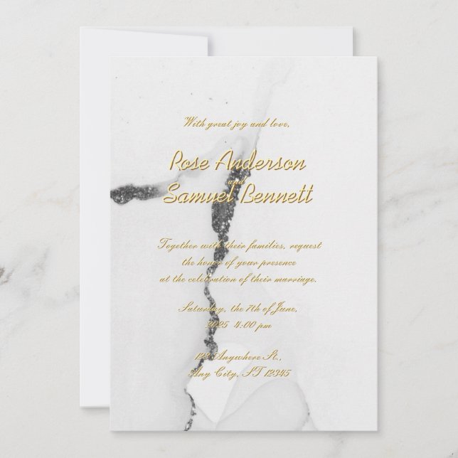 Convite Para Casamento Com Lobras De Tinta Álcool  (Frente)