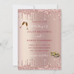Convite para Casamento com Sparkle com Lente Lente