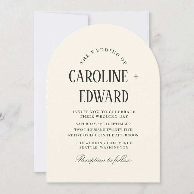 Convite para Casamento com Striping Retro (Frente)