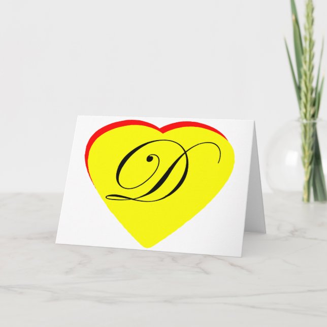 Convite Para Casamento Coração Vermelho Amarelo D  (Frente)
