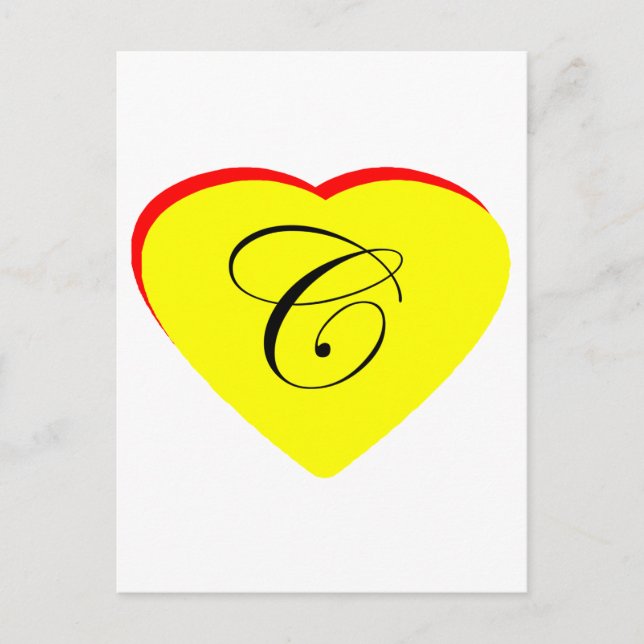 Convite Para Casamento Coração Vermelho C Amarelo  (Frente)
