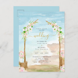 Convite para Casamento Costeiro de Praia de Waterc