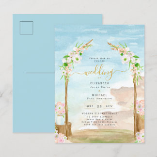 Convite para Casamento Costeiro de Praia de Waterc