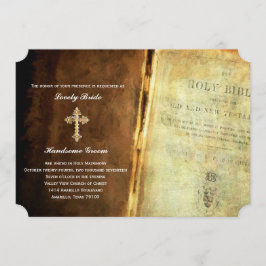 Convite para Casamento Cristão da Cruz Dourada da