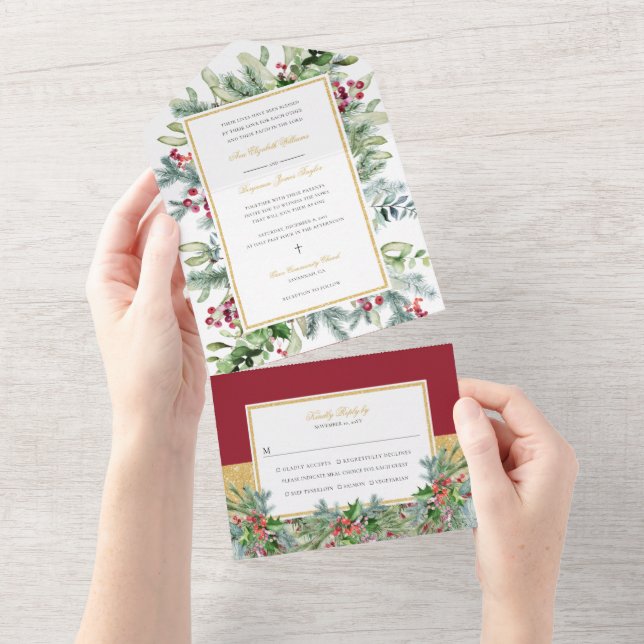 Convite para Casamento Cristão de Ava Winter com R (Tearaway)