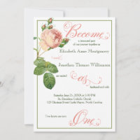 Convite para Casamento Cristão de Rosa de Couve