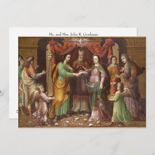 Convite para Casamento Cristão Tradicional (Frente/Verso)