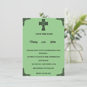 Convite para Casamento Cruzado Celta