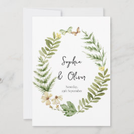 Convite para Casamento da Borboleta Romântica de F