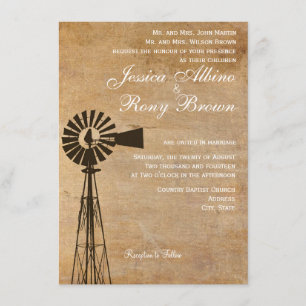 Convite para Casamento da Canvas Rustic Country