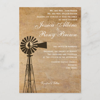 Convite para Casamento da Canvas Rustic Country