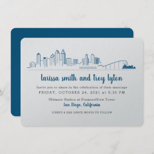 Convite para Casamento da Cidade Moderna de San Di
