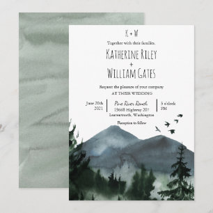 Convite para Casamento da Floresta Russa