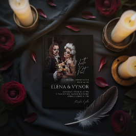Convite Para Casamento Da Foto Da Morte De Gótica