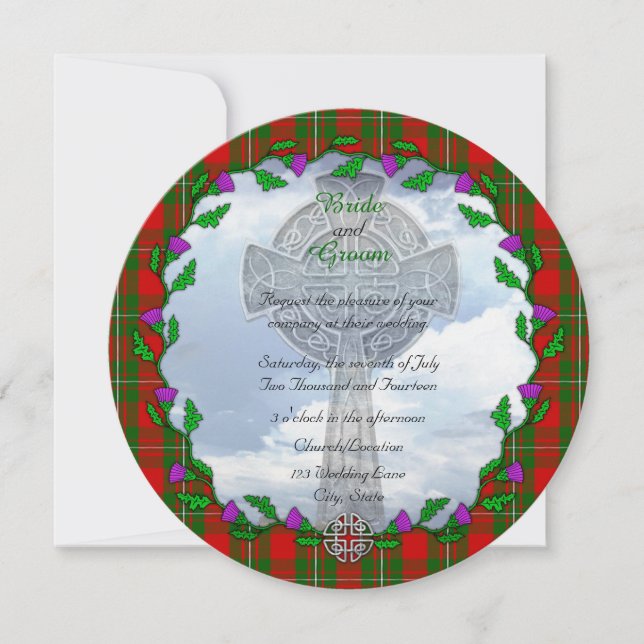 Convite para casamento da MacGregor Scottish (Frente)