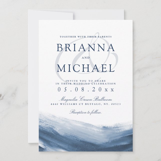 Convite para Casamento da Manhã do Lago Harbor (Frente)