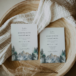 Convite Para Casamento Da Montanha Rustic Forest P