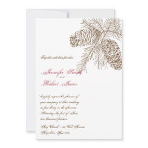 Convite para Casamento da Natureza Pine Cone