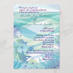 Convite Para Casamento Da Vida No Mar Do Oceano