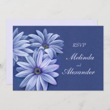 Convite para casamento Daisy osteospermum RSVP